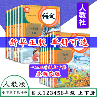 [年级任选]人教版小学课本语文123456年级上 下册全套12本人教社部编版小学语文 一二三四五六年级上下册人教版小学教材教科书