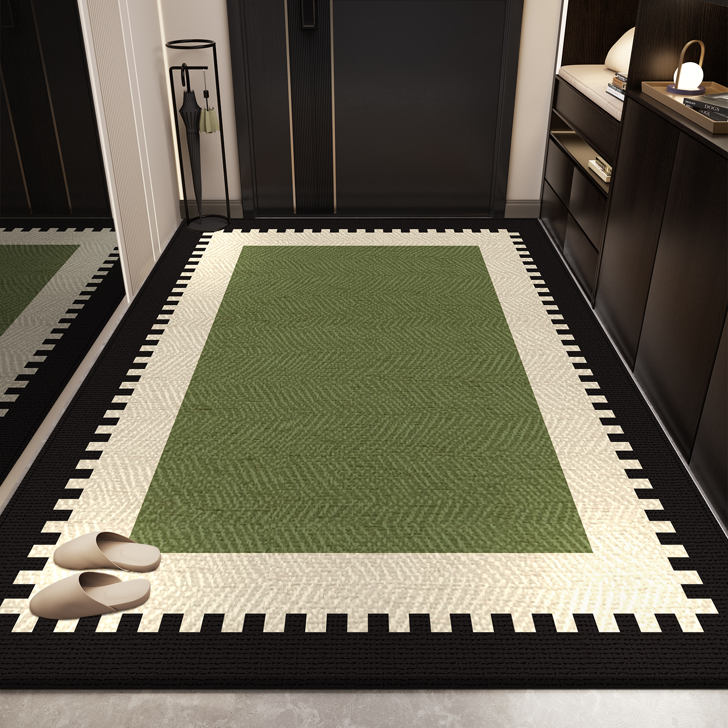 轻奢简约玄关入户门地垫室内高级