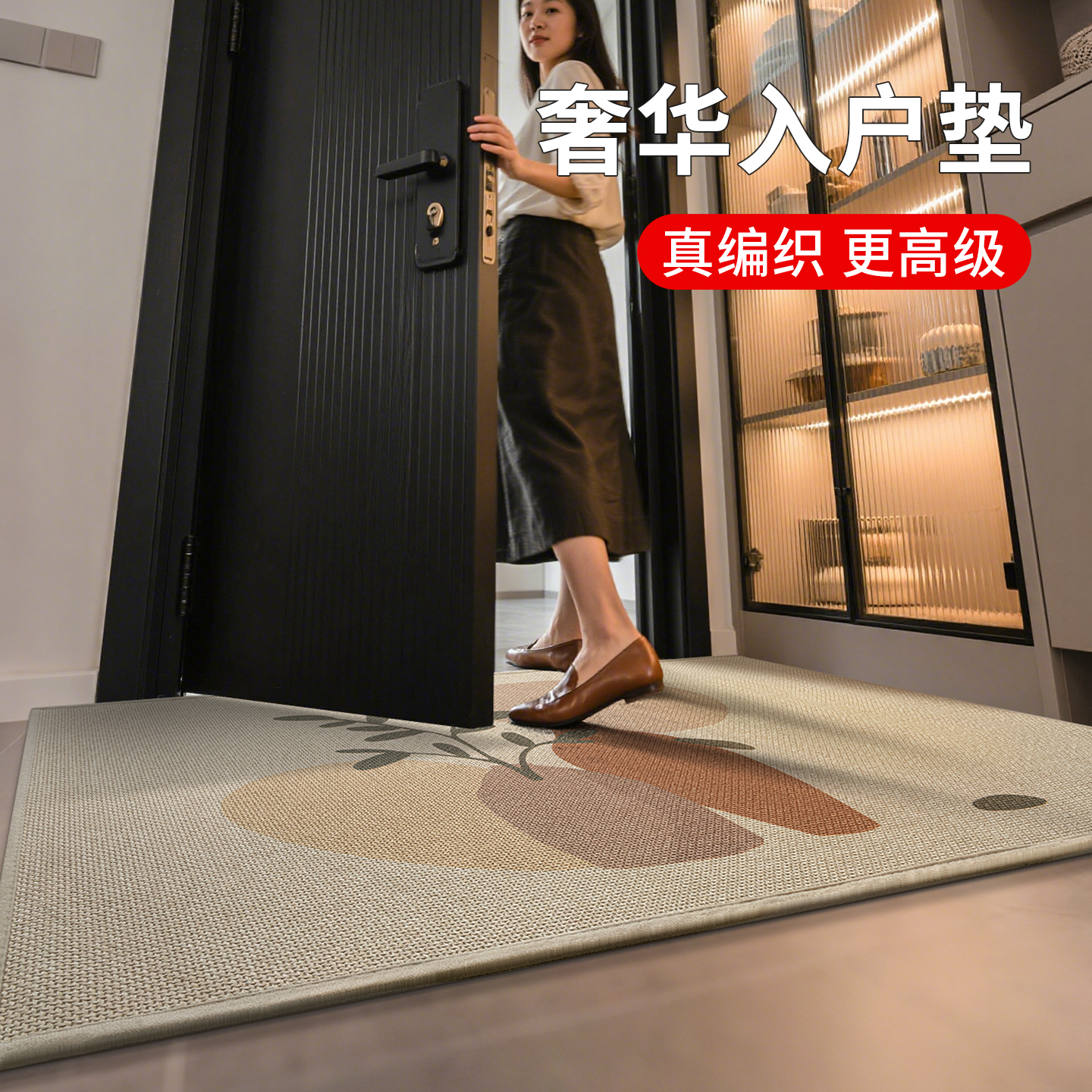高级地垫入户门垫家用门内加厚耐脏防滑脚垫室内门口可擦免洗地毯