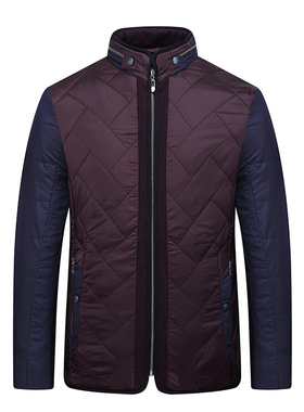 九家拉链立领外套的青年男棉衣冬季棉袄男商务休闲外衣51017