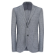 美尔牌单西男春夏薄款 灰色斜纹棉麻商务休闲二扣西服外套1100177