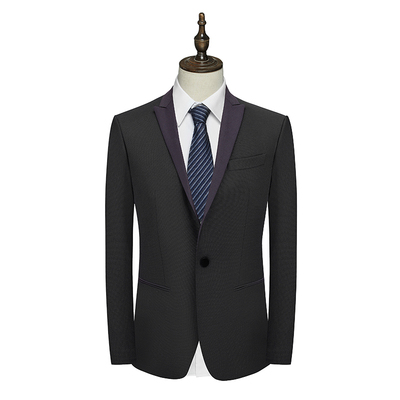 鸟家旗下牌子男一粒扣黑色西服