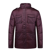 九家男立领枣红色散口袖 外套白鸭绒羽绒服青年休闲冬季 保暖54327