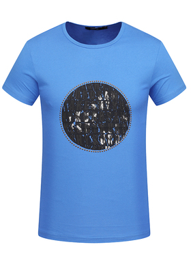 罗家男薄款圆领短袖衫夏季套头棉质短衫男汗衫54235