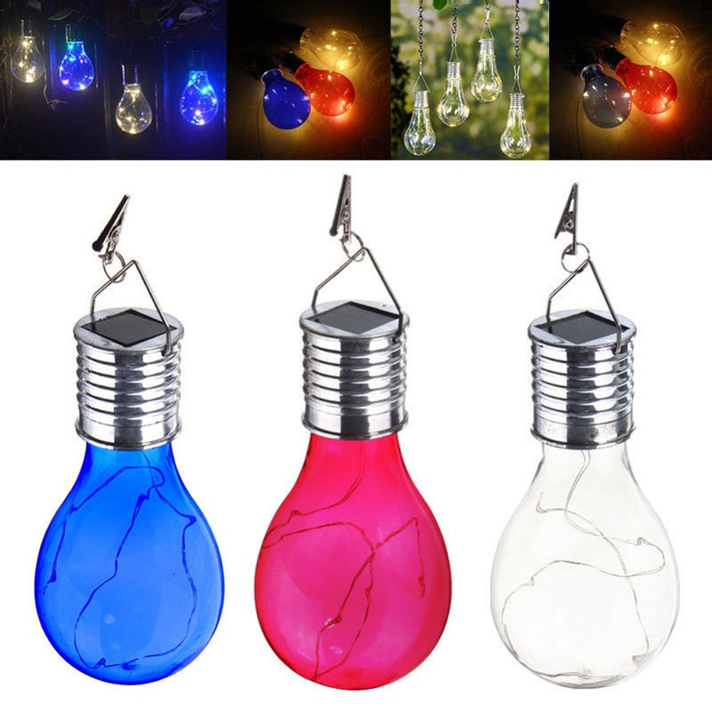 户外防水太阳能装饰彩色灯泡灯