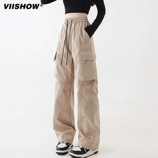 户外运动徒步冲锋裤 VIISHOW美式 男休闲直筒长裤 裤 高街机能工装