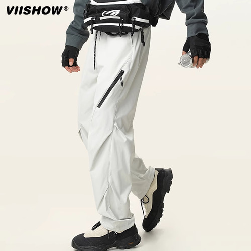 VIISHOW日系复古户外机能风束脚休闲裤男春季新品运动登山工装裤