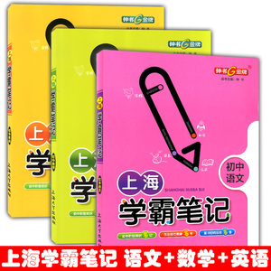 版 钟书金牌上海学霸笔记 初中语文+数学+英语 六七八九年级适用初中学霸笔记 图解速查速记全彩版中考语文复习上海大学出版社