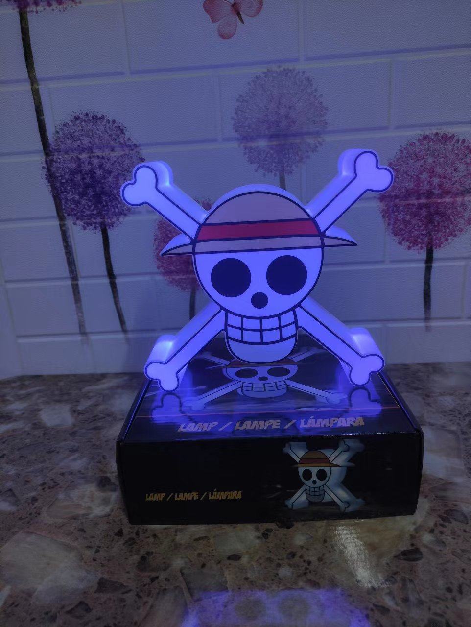 骷髅表情骨头变色灯三档调节变色声控小夜灯游戏氛围小台灯送男友