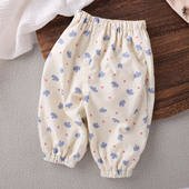 加绒灯笼裤 女童秋冬长裤 纯棉休闲裤 子宽松百搭休闲大PP裤 女宝宝裤