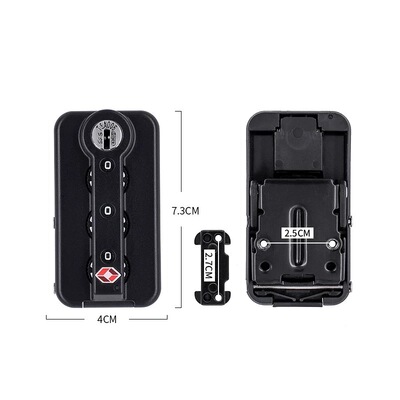 适用于rimowa/日默瓦铝框拉杆箱维修配件TSA006密码锁海关锁银色