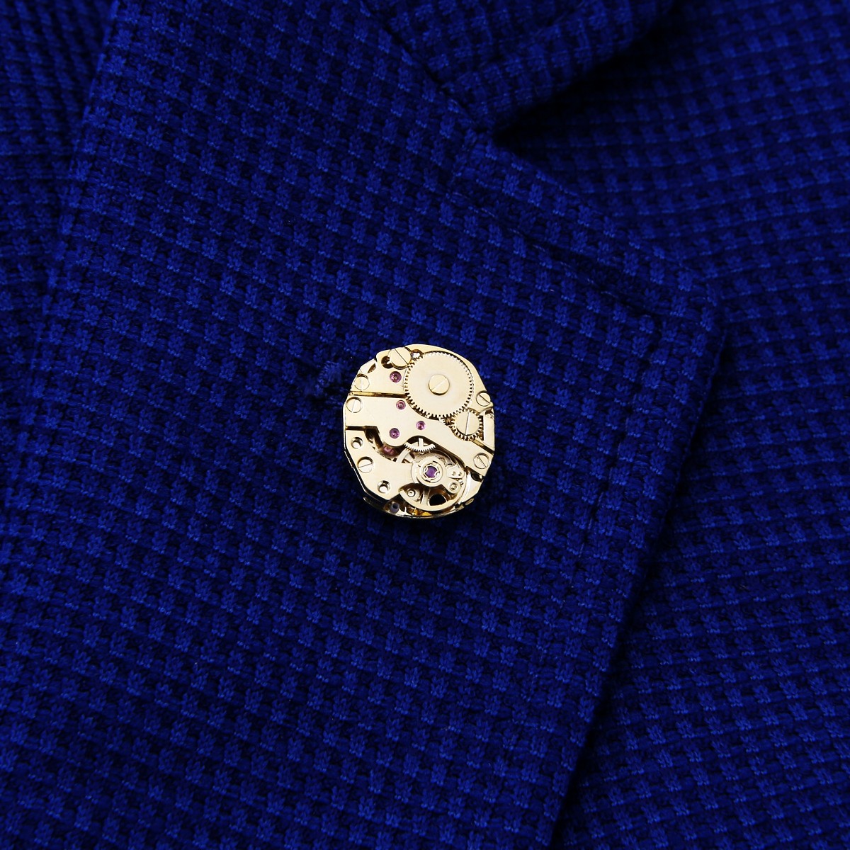 男士胸针西装胸针机械机芯制作领针金色镀黄金材质西服胸花领扣