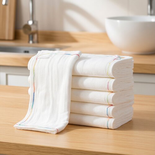 厨房多层纱布疏油抹布吸水不掉毛擦桌清洁毛巾家用百洁布