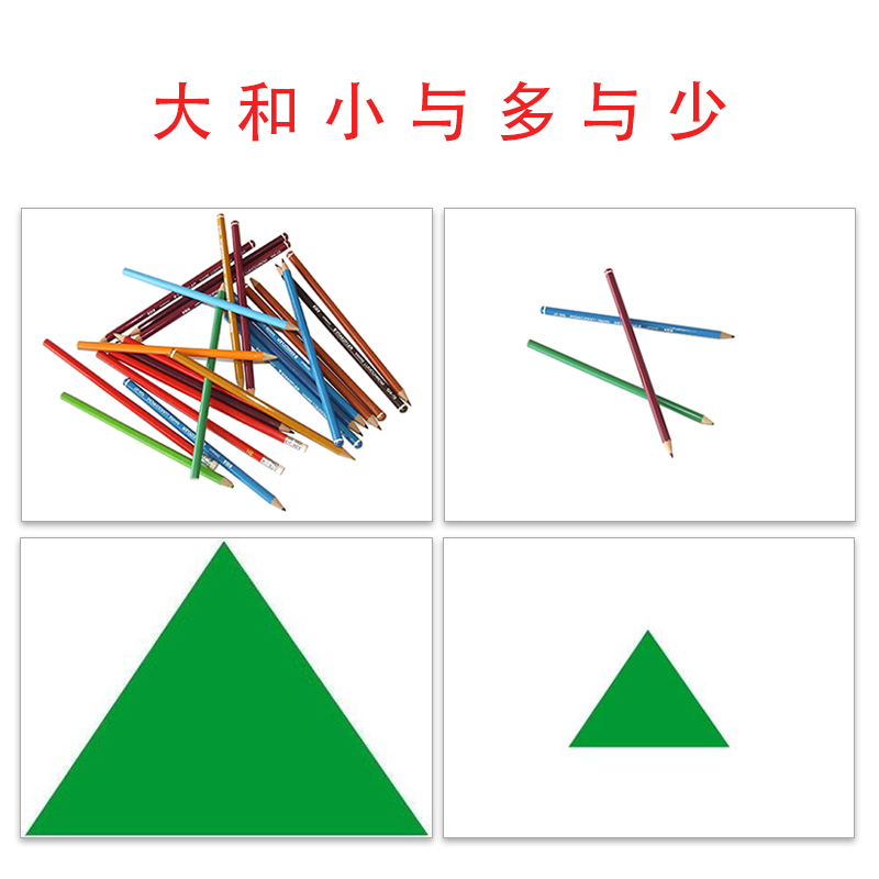 大和小与多和少 自闭症思维训练卡片儿童孤独症aba康复训练教具