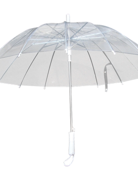 男女小清新透明雨伞长柄透明伞