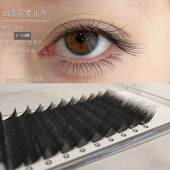 0.07山茶花婴儿弯睫毛嫁接黑色黑茶色野生仿真毛绒单根多取漫画