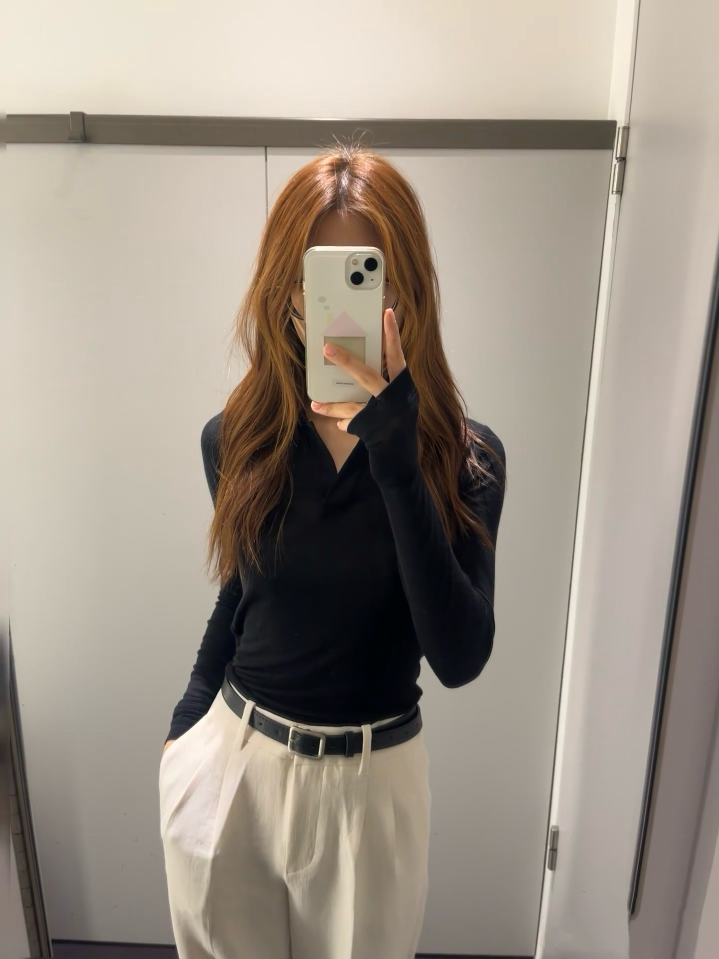 原CS女装修身版型POLO领薄款美丽奴羊毛针织衫打底衫2025秋季