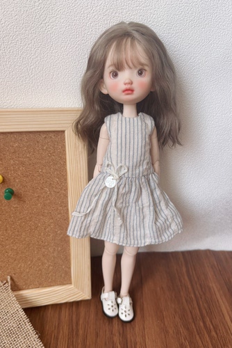 ob22 ob24 娃衣blythe小布蓝豆豆azone娃衣复古连衣裙日常套装