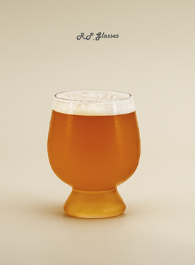 RP精酿啤酒杯大肚鼓鼓杯耐冷热咖啡杯圆肚鱼尾杯特调杯可定制LOGO