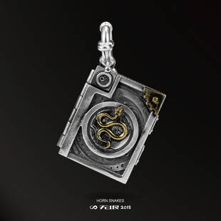 WUYIN无垠 无垠世界之书机械结构925银吊坠原创设计 可打开旋转