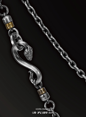 无垠原创925银十字蛇链百搭项链