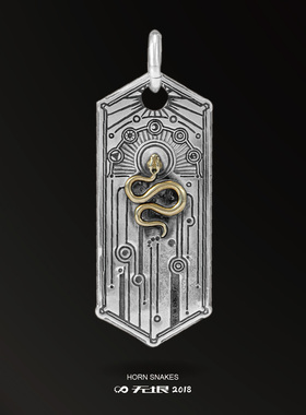 wuyin无垠蛇之圣光925银原创吊坠