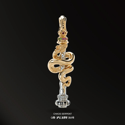 无垠925银18K金新品不灭权杖吊坠