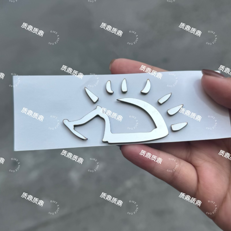 小刺猬图标不锈钢材质定制车尾标