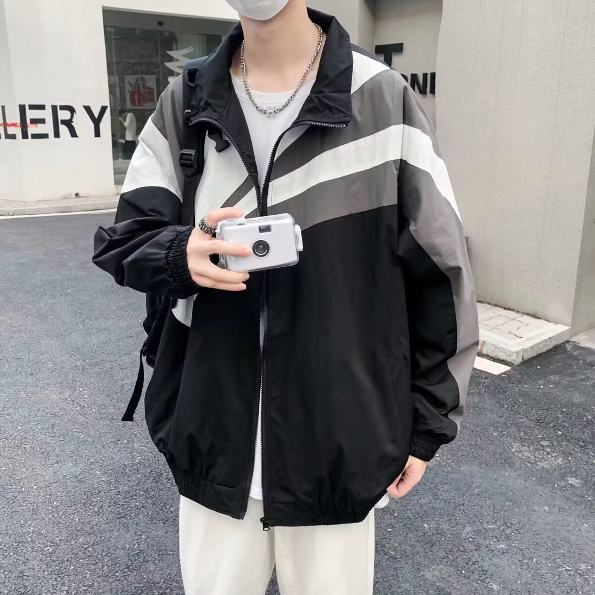 春秋季新款外套男生初高中学生青少年潮流帅气冲锋上衣夹克男装士