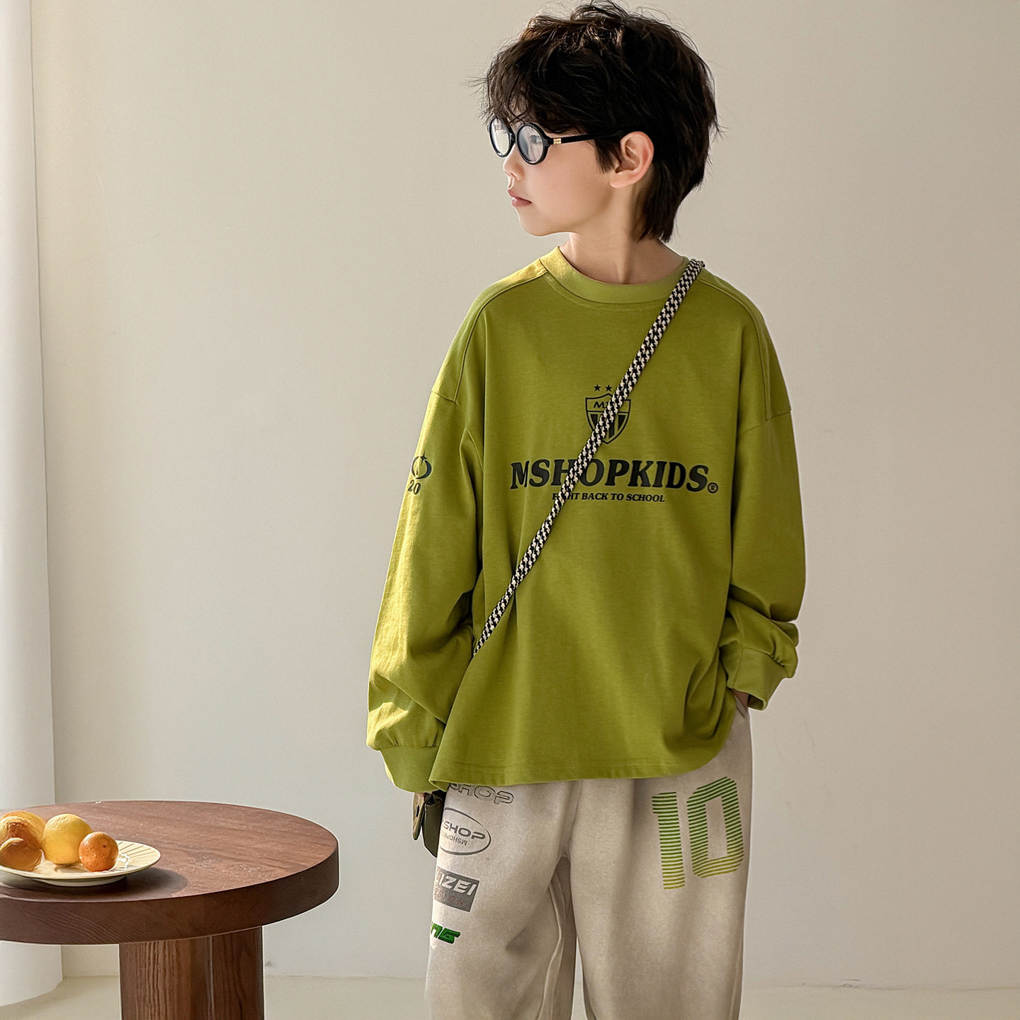 棉小铺男童卫衣春季儿童韩版2026新款简潮宽松长袖运动童装上衣