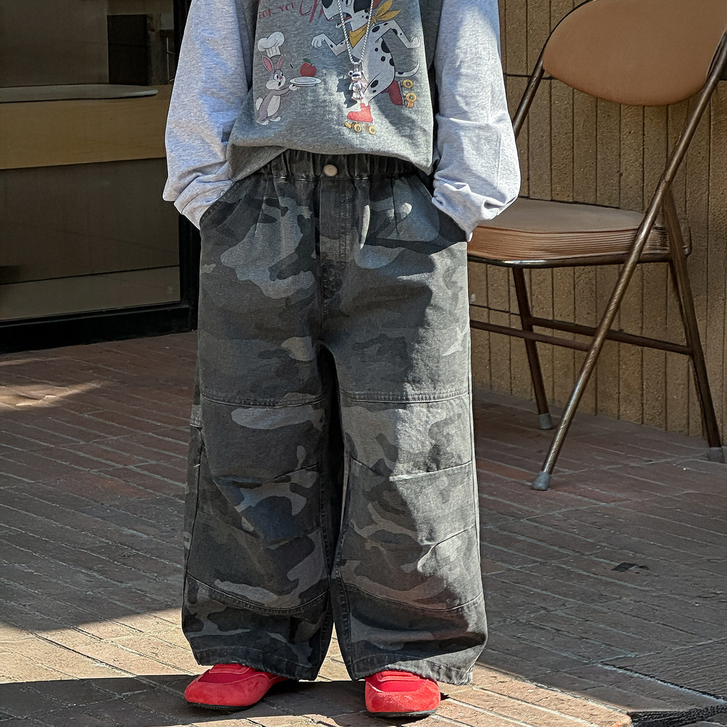 棉小铺男童工装裤儿童春季韩版2026新款潮酷迷彩童装宽松运动长裤