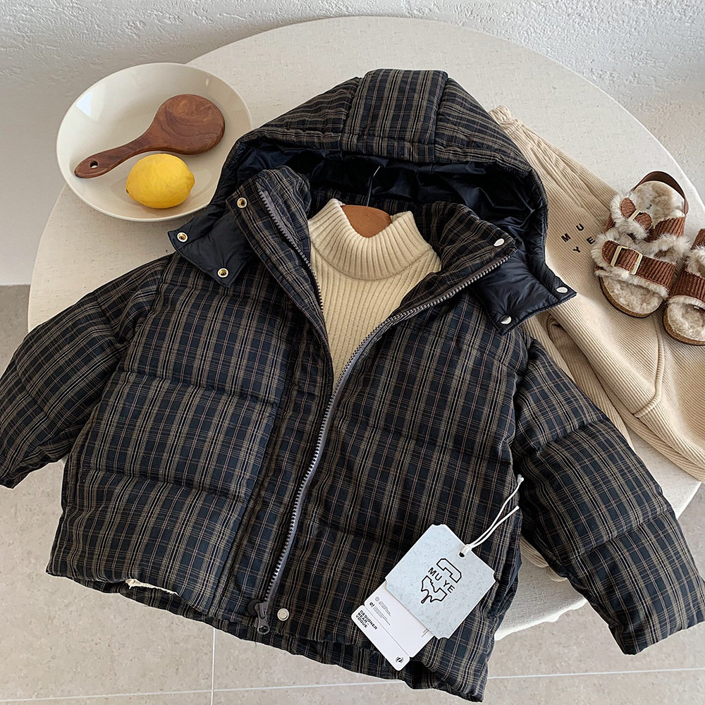 木野男童羽绒服冬季童装90白鸭绒外套儿童加厚连帽上衣保暖服饰潮