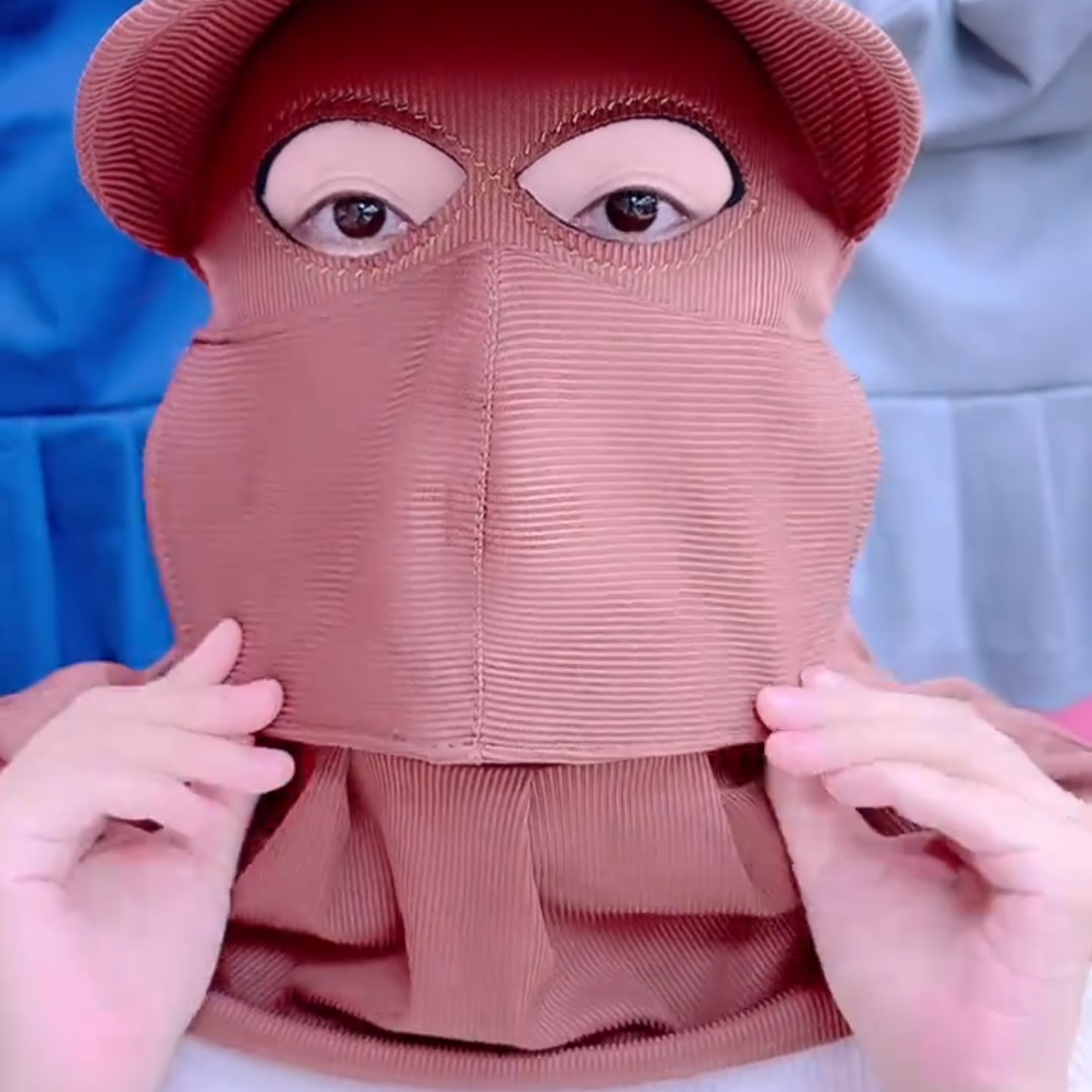 防尘防晒帽子二合一防晒冰丝面罩全脸夏季骑行遮阳帽防紫外线2026