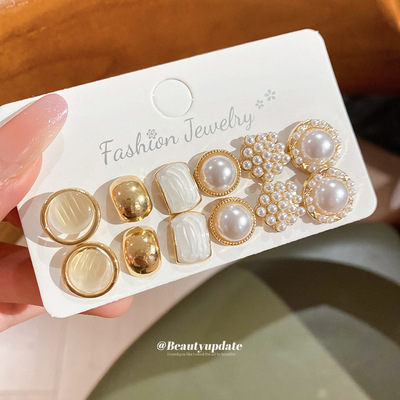 Earrings Fashion Earring hoop Earings Women set earing pearl