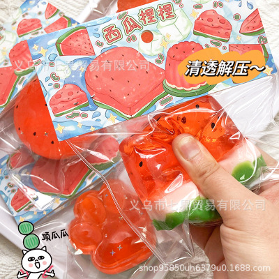 Anti-stress Squishy Watermelon Toys Slow Rising Fidget Toy F
