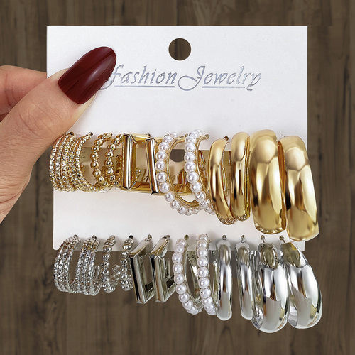 Earrings Fashion Earring hoop Earings Women set earing pearl