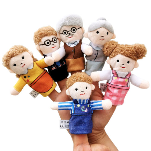 Baby Plush Toy Finger Puppets Tell Story Props 10pcs Animals