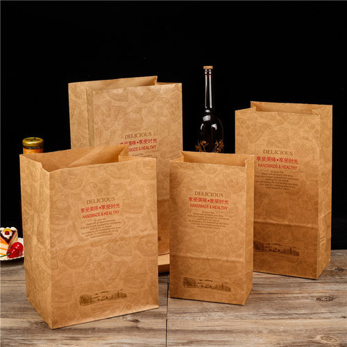 Thickening packs a brown paper bag one-time oil baked bread