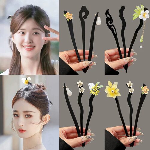 New Chinese style minimalist modern metal hairpin, ancient