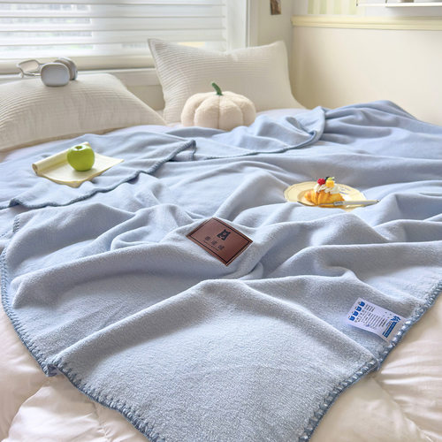 Solid Color Mesh Blanket Coral Fleece Knee Blanket菠萝格毛毯