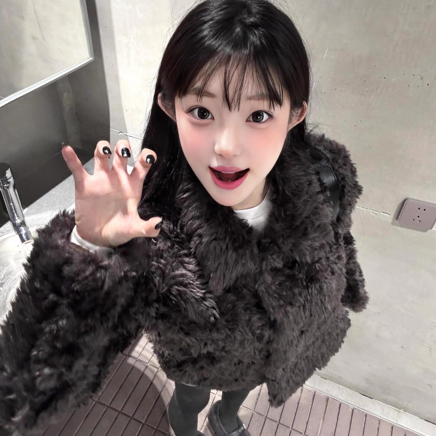 糯叽叽羊羔毛外套女韩系年轻款环保皮草毛绒绒宽松皮毛一体大衣