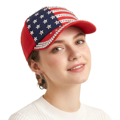 American Flag Rivet baseball cap, Sunshade Hat ,Hip-hop cap