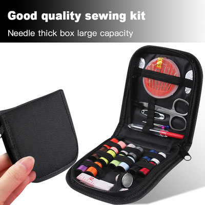 Sewing Kit Complete Set with Threads Needles Scissors Tape M