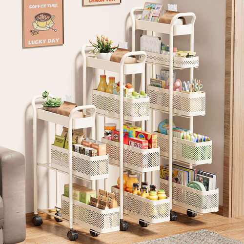 Small cart storage rack, kitchen bathroom storage rack收纳架