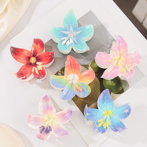 Hair Flower Clip Clips Hawaiian Plumeria Beach Flowers Claw