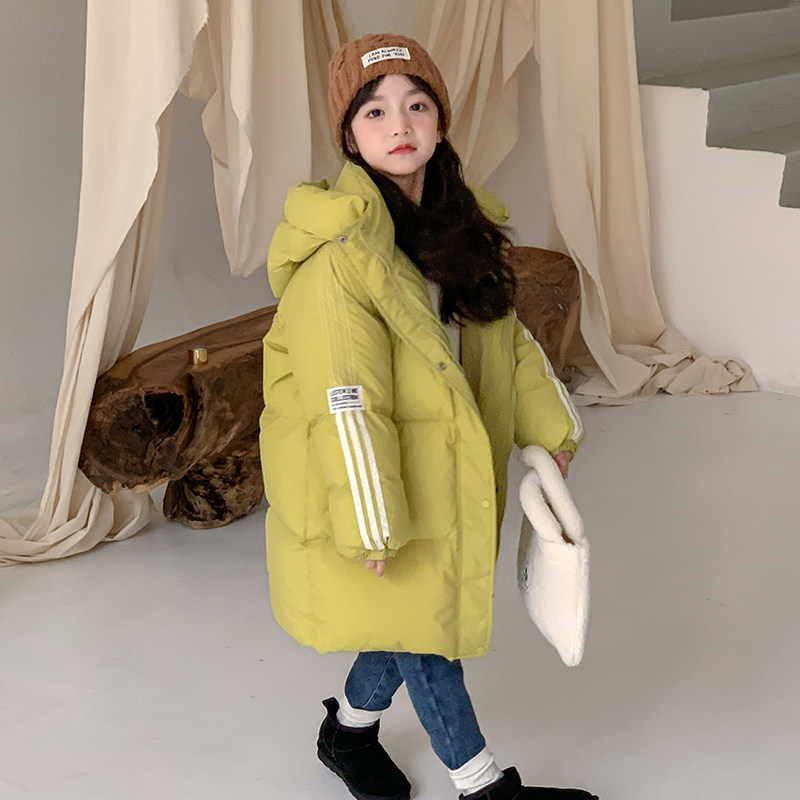 儿童中长款加厚羽绒服