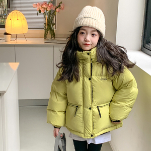 儿童羽绒服女2023新款男女宝宝中小童90白鸭绒三防短款加厚外套