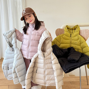 童装女童羽绒服2025新款儿童冬装90绒男童宝宝三防连帽休闲外套