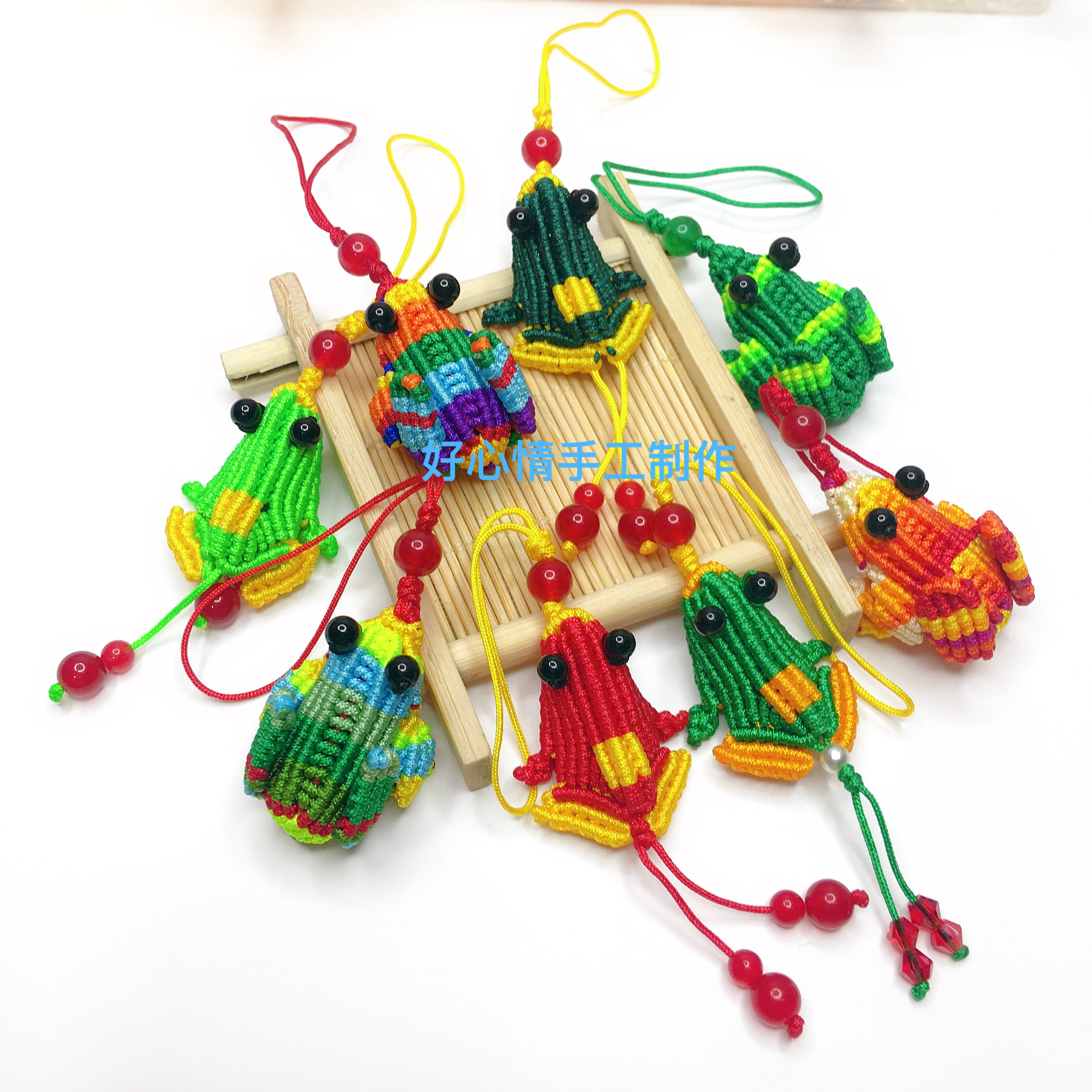 手工编织中国结青蛙福蛙挂件创意礼品DIY民族风材料包成品包邮,特色手工艺,中国结,淘宝优惠券,粉丝福利购,淘宝优惠卷