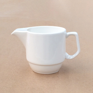 奶罐160ml奶壶奶杯唐山高骨瓷纯白色甜品店糖水铺浇汁杯子陶瓷器
